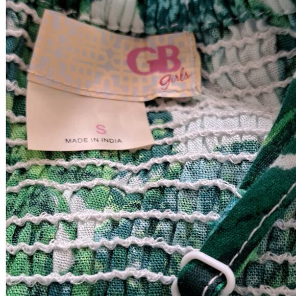 2 For $5 Sale GB Girls Green And Pink Floral Sundress  Size Small - Picture 8 of 10